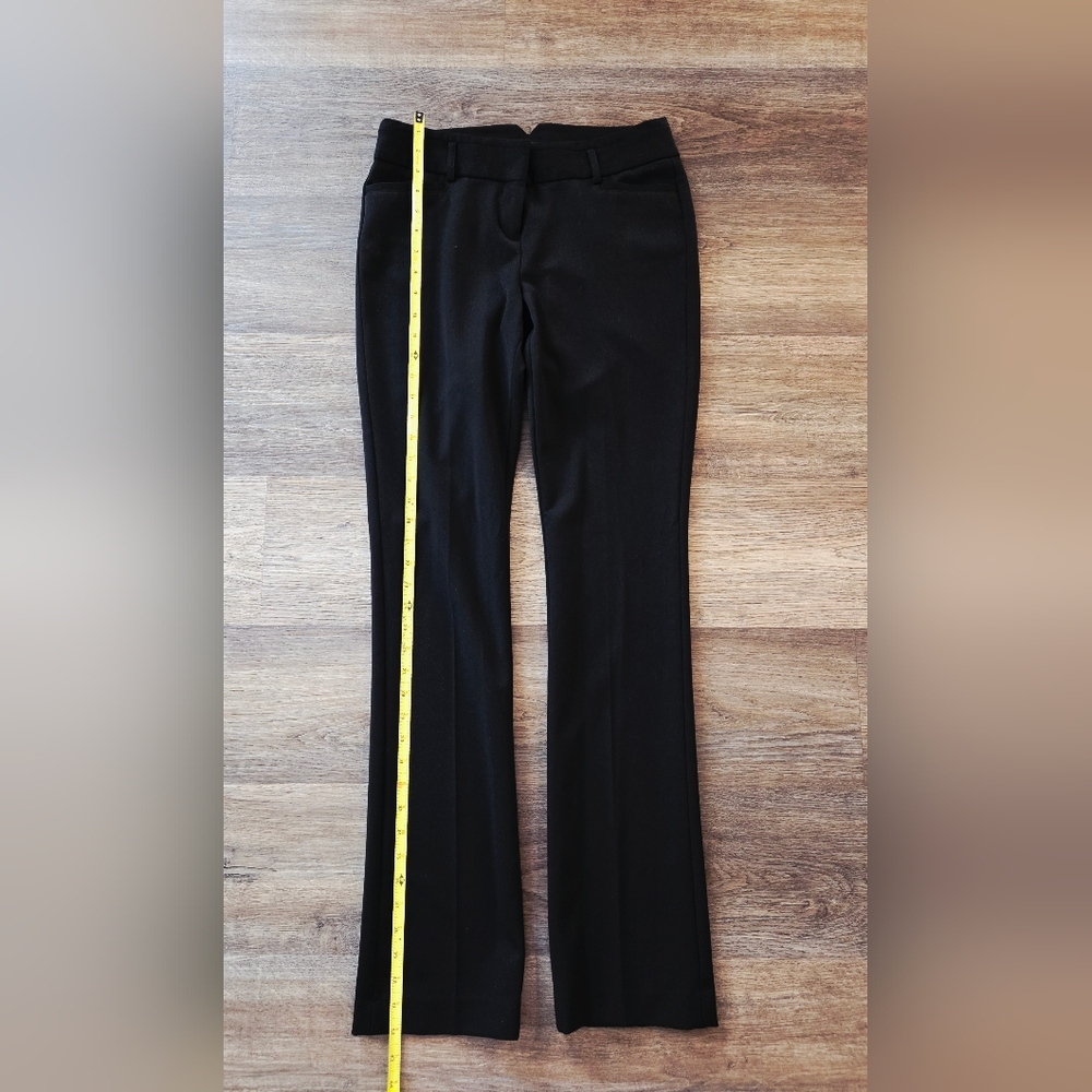Express Black Mid-Rise Straight Leg Dress Pants Size 0 - Picture 3 of 4